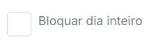 Opção dia inteiro