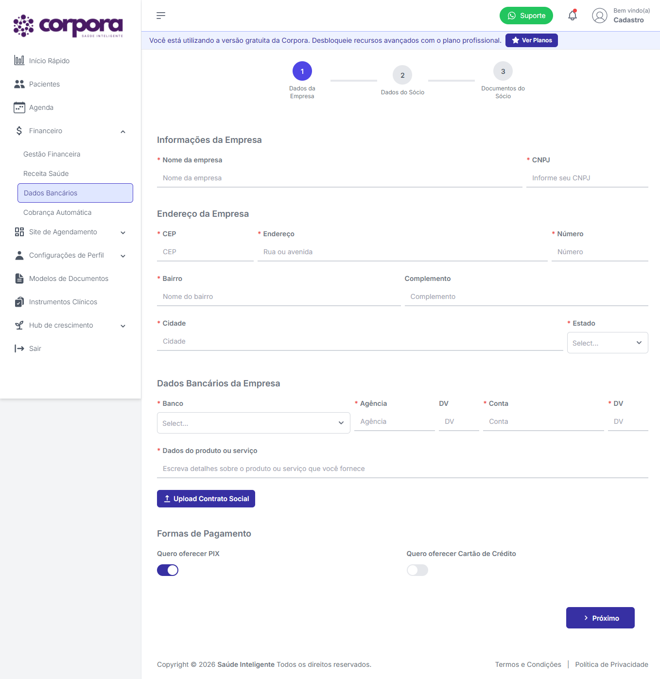 Etapa 1: Dados da Empresa