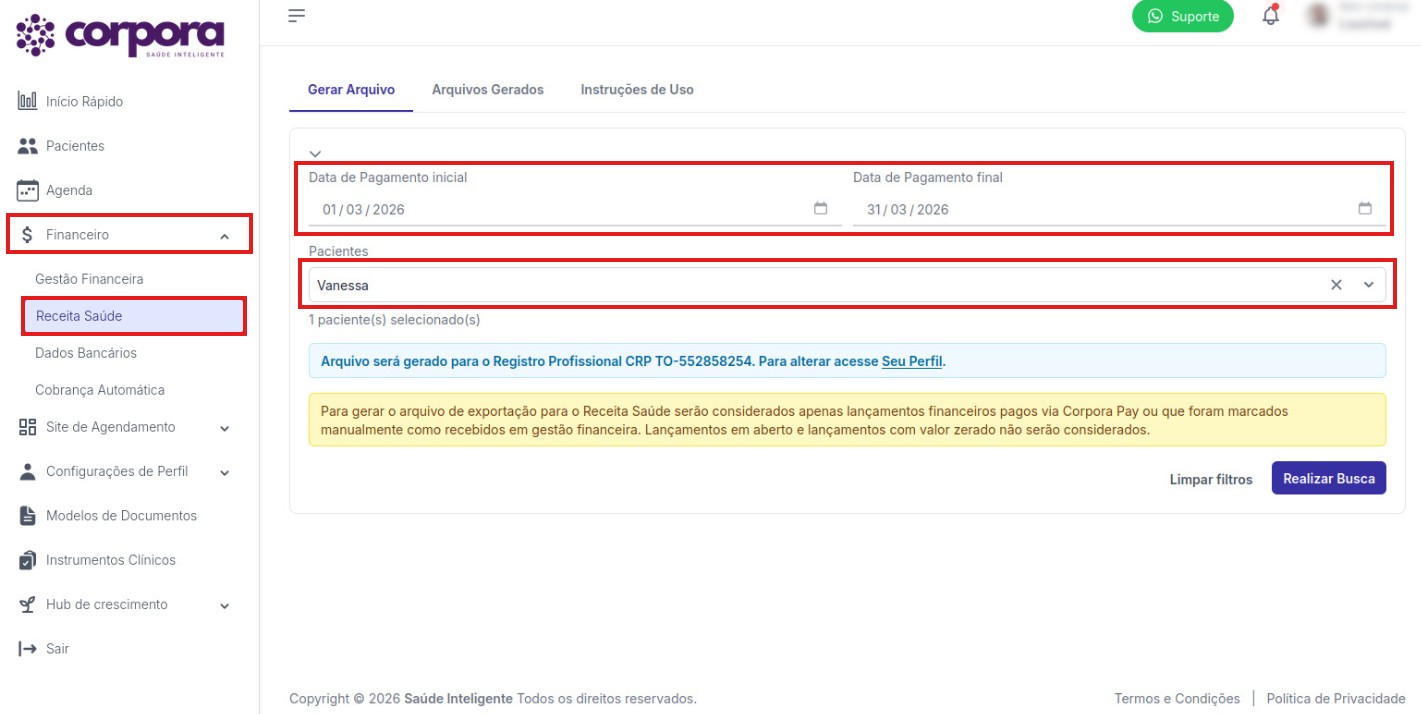 Passo 2 - Filtros de pesquisa