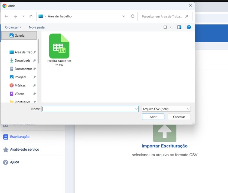 Passo 8 - Importação do arquivo