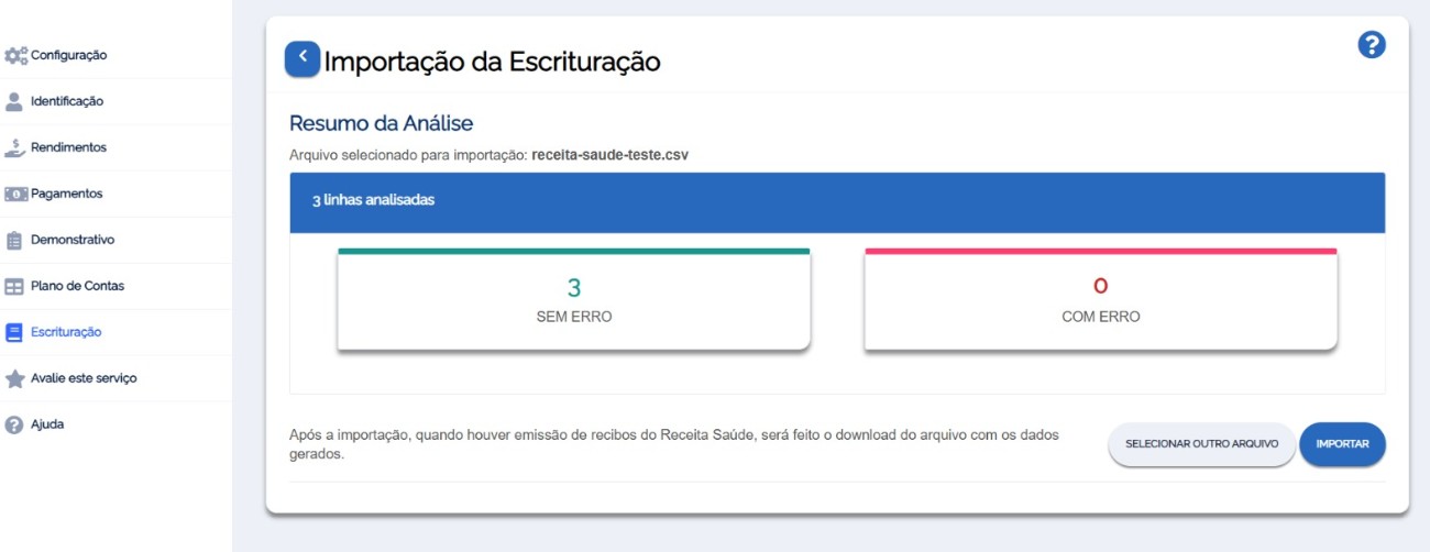 Passo 9 - Verificação de erros
