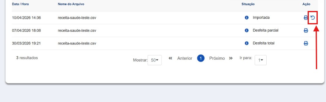 Passo 2 - Cancelar recibos da escrituração